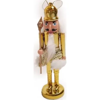 Přívěsek Ozdoba na zavěšení Louskáček zlatý 17 cm