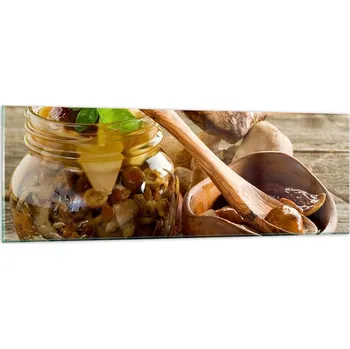 Obraz Obraz na skle do obýváku ložnice 90x30 gastronomie obrazy na zeď sklo