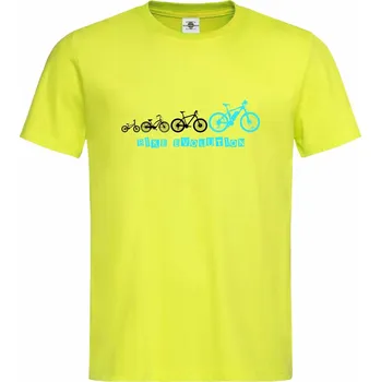 Pánské tričko Tričko Bike Evolution Druh: Pánské, Barva: Citrónová, Velikost: L