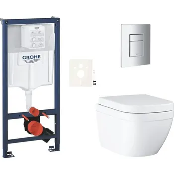 WC sada Závěsný wc set do lehkých stěn / předstěnová montáž GROHE Euro Ceramic SIKOGRSEUSCP00