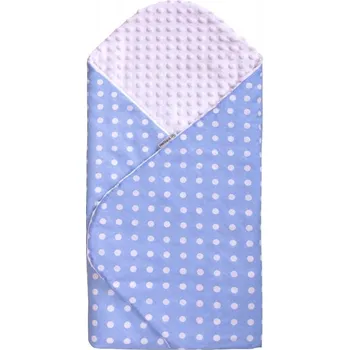 Zavinovačka T-Tomi Rychlozavinovačka Minky, modrá, puntíky, 80 x 80 cm