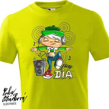 DIA triko Music vel. S, limetka