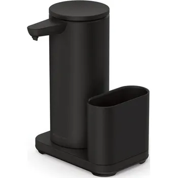 Bezdotykový dávkovač na mycí prostředek Simplehuman s držákem houbičky černá mat SHST1079