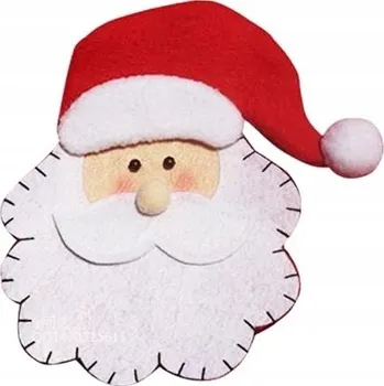 Vánoční dekorace Obal na příbory Hlava Mikuláše na stůl