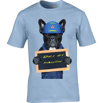 Pánské oblečení Tričko Bulldog v práci Druh: Dětské, Barva: Khaki, Velikost: L