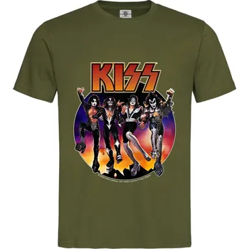 Pánské oblečení Tričko Kiss | Destroyer Druh: Pánské, Barva: Khaki, Velikost: L