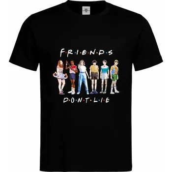 Pánské tričko Tričko Stranger Things | Friends Dont Lie Druh: Pánské, Barva: Černá, Velikost: M