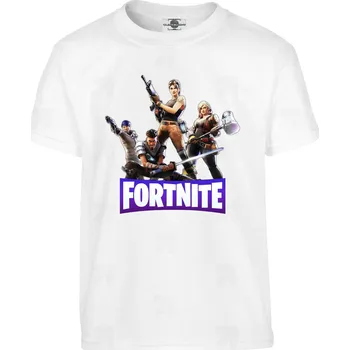 Pánské tričko Tričko Fortnite Druh: Dětské, Barva: Bílá, Velikost: 134-M