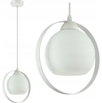 Závěsná Lampa Lustr Bílý Skleněná Mléčná Koule