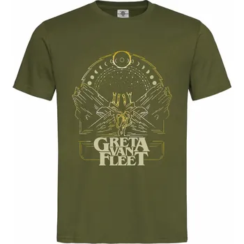 Pánská móda Tričko Greta Van Fleet Druh: Pánské, Barva: Khaki, Velikost: XL