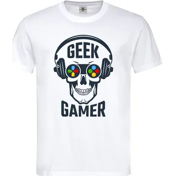 Pánské tričko Tričko Geek Gamer Druh: Pánské, Barva: Bílá, Velikost: XL