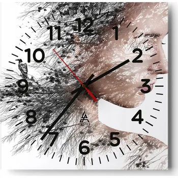 Hodiny Nástěnné hodiny do obýváku 40x40 Abstrakce Tiché hodiny Skleněné hodiny Bez hlučnosti