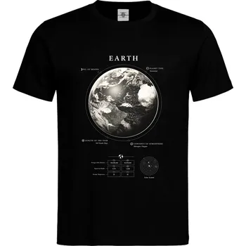 Pánské tričko Tričko Earth Druh: Pánské, Barva: Černá, Velikost: XL