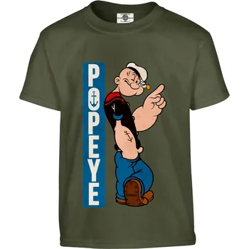 Pánská móda Tričko Popeye | Pepek námořník Druh: Dětské, Barva: Khaki, Velikost: 122-S