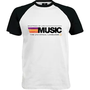 Pánské tričko Tričko Music | The Universal Language Druh: Pánské, Barva: Černo | Bílá, Velikost: XL