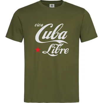 Pánské tričko Tričko Viva Cuba Libre Druh: Pánské, Barva: Khaki, Velikost: XL