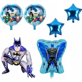 Balónek SADA 6 KS BALÓNKŮ NAROZENINOVÝCH BATMAN TEMNÝ RYTIŘ AVENGERS 3D