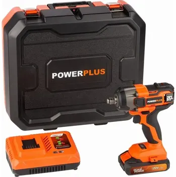 PowerPlus POWDP20160 – Aku rázový utahovák 1/2" 20V SET