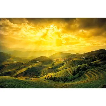 Obraz Plakát Rýžová pole Yen Bai plakát na zeď bez rámu 91,5 x 61 cm