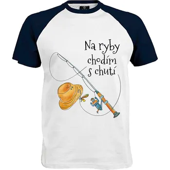 Pánské tričko Tričko Na ryby chodím s chutí Druh: Pánské, Barva: Navy | Bílá, Velikost: S