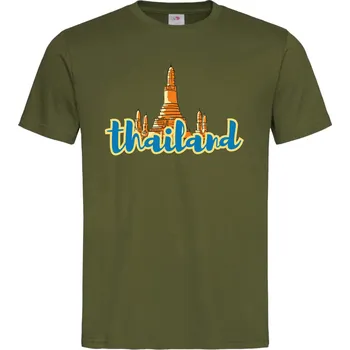 Pánské tričko Tričko Thajsko Druh: Pánské, Barva: Khaki, Velikost: M