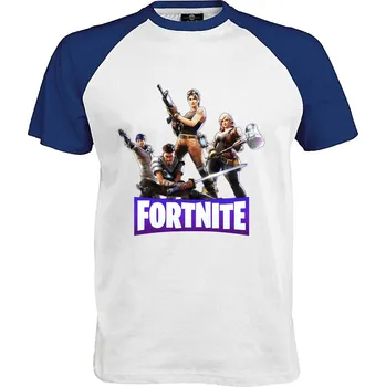 Pánské tričko Tričko Fortnite Druh: Pánské, Barva: Royal | Bílá, Velikost: L