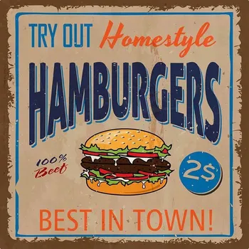 Obraz Cedule Hamburgers - Best In Town