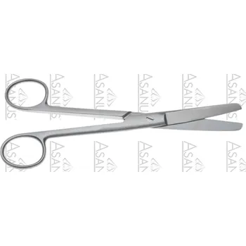 Kancelářské nůžky Chirurgické nůžky, tupé/tupé, 165 mm, zakřivené