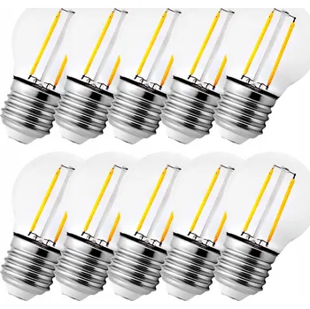 Žárovka LED žárovka E27 Filament 2W Edison G45 KULKA teplá dekorativní girlanda loft