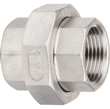 Fitinka Šroubení nerezové přímé závitové NEREZ, těsněno kónicky kov/kov - vnitřní závity - INOX holendr - 1/4" TYP312