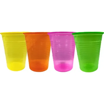 Jednorázové nádobí Kelímky, vyplachovací, Tutti Frutti, 50 ks, 180 ml, různé barvy