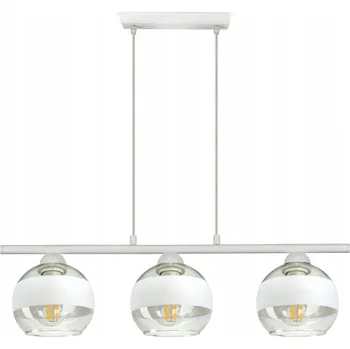 Závěsné stropní svítidlo lustr Bílé skleněné koule White Belt BZR3 LED E27