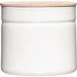 Riess - Nádoba s dřevěným víkem 1,3 l, čistě bílá
