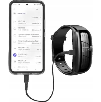 Zabezpečení domácnosti Špionážní kamera diktafon v hodinkách draVires 64GB s připojením k telefonu