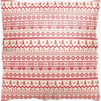 Polštář DEKORAČNÍ POVLEČENÍ NA POLŠTÁŘEK VÁNOČNÍ MOTIV 40x40 cm - POVLEK NA POLŠTÁŘEK S VÁNOČNÍM VZOREM DÁREK