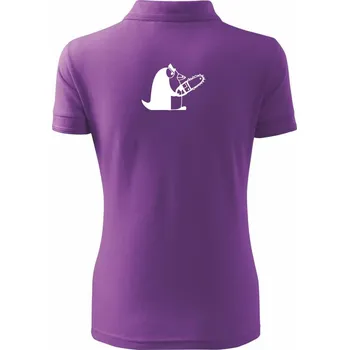 Borec s pilou - Polokošile dámská Pique Polo - 2XL ( Fialová )