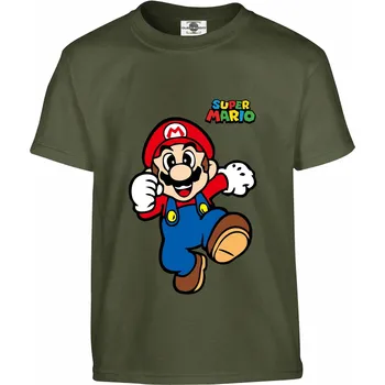 Pánské tričko Tričko Super Mario Druh: Dětské, Barva: Khaki, Velikost: 134-M