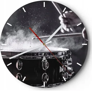 Hodiny Nástěnné hodiny do kuchyně 30x30 Hudba Skleněné hodiny do obýváku Loft Tiché