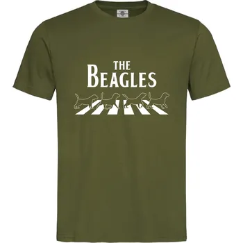 Pánské tričko Tričko The Beagles Druh: Pánské, Barva: Khaki, Velikost: L