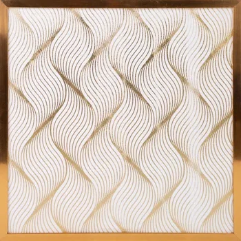 Obraz Obraz BLANCA se zlatým lesklým potiskem ve zlatém rámu 53 x 53 cm