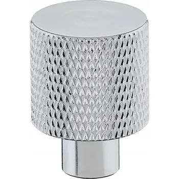 Nábytkové kování KNOFLÍK NÁBYTKOVÁ ÚCHYTKA SANTI 20MM STŘÍBRNÝ CHROM HVYT DRÁŽKOVANÝ MODERNÍ