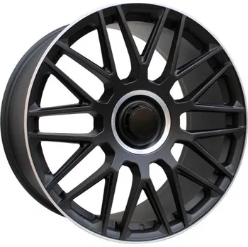 Disk Alu kola Racing Line FE230, 20x8.5 5x112 ET62.5, černá matná + leštěný límec + rytá krytka