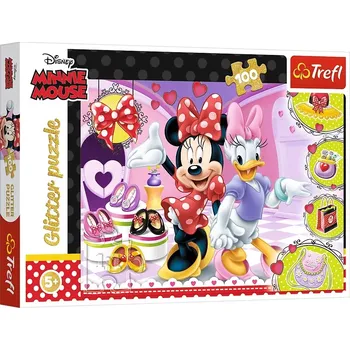 Puzzle Puzzle 100 dílků Minnie a Třpytky