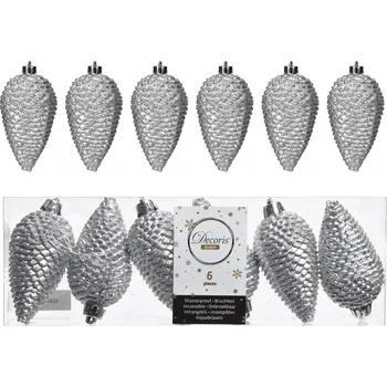 Vánoční dekorace Vánoční Baňky tvarovky Vánoční stromek 8 cm 6 ks