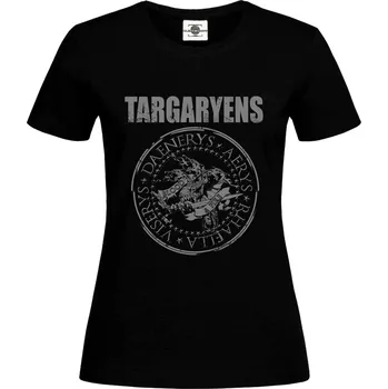 Dámské tričko Tričko Targaryens | Blood & Fire Druh: Dámské, Barva: Černá, Velikost: XL