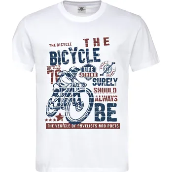 Pánské tričko Tričko The Bicycle Druh: Pánské, Barva: Bílá, Velikost: M