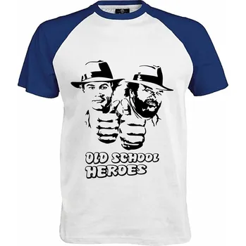 Pánské tričko Tričko Old School Heroes Druh: Pánské, Barva: Royal | Bílá, Velikost: M