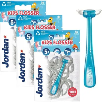 Zubní nit Zubní nit pro děti s držátkem Jordan Flosser Kids 36 Ks. (3ks)