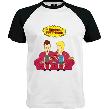 Pánské tričko Tričko Beavis And Butt-Head | MTV Druh: Pánské, Barva: Černo | Bílá, Velikost: L