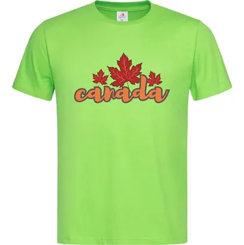 Pánské tričko Tričko Kanada Druh: Dětské, Barva: Světle Zelená, Velikost: XL
